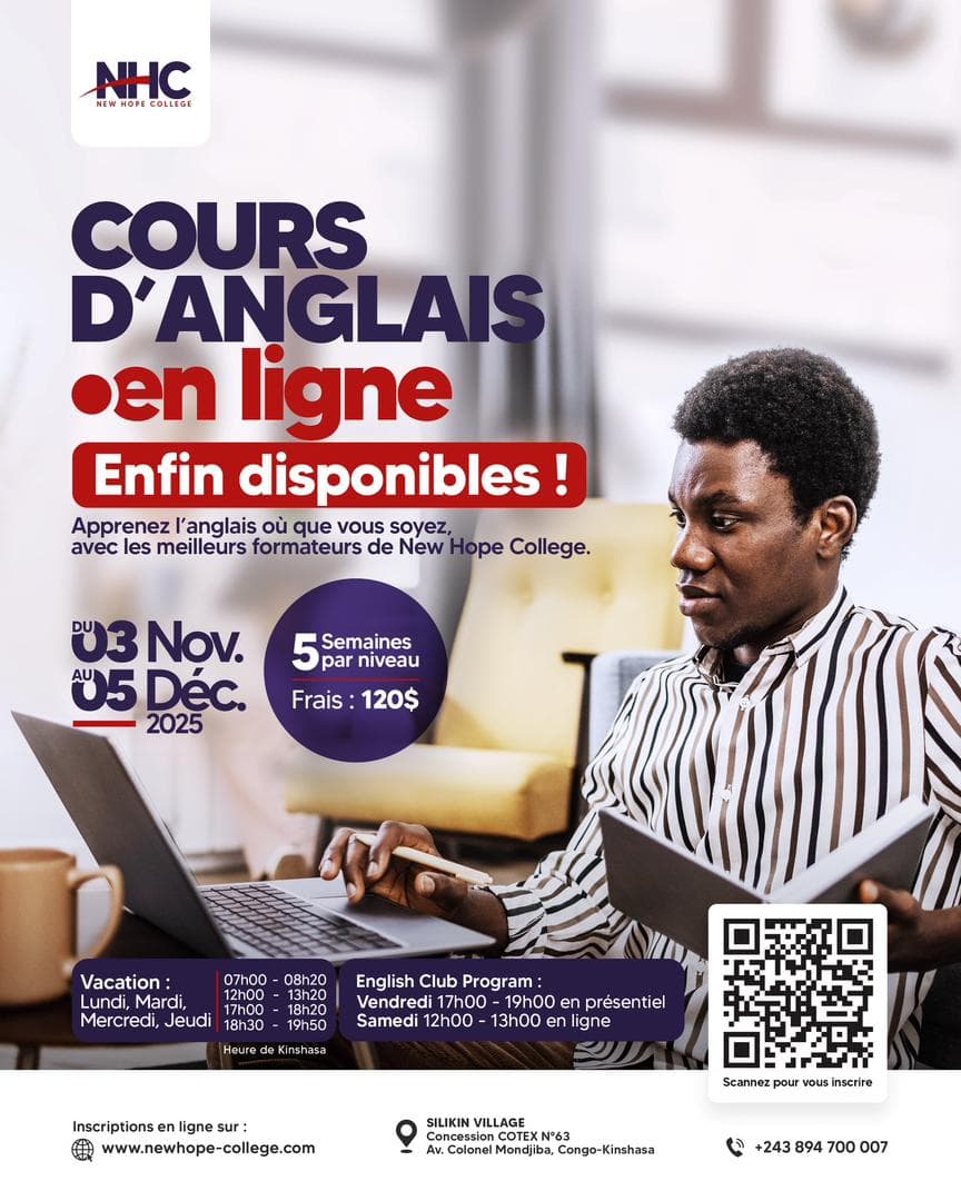 Cours d'Anglais En LIGNE